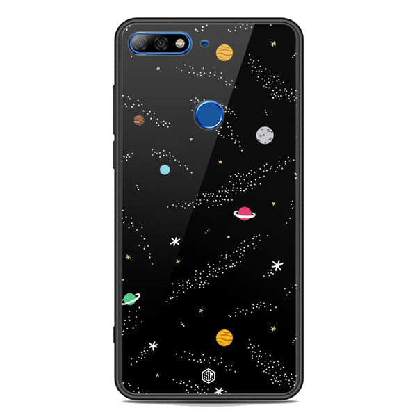 Space Series Soft Phone Case - Premium Glass Case - Design 2 - Huawei Honor 7C