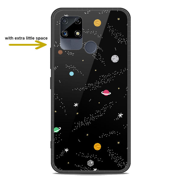 Space Series Soft Phone Case - Premium Glass Case - Design 2 - Realme C25s