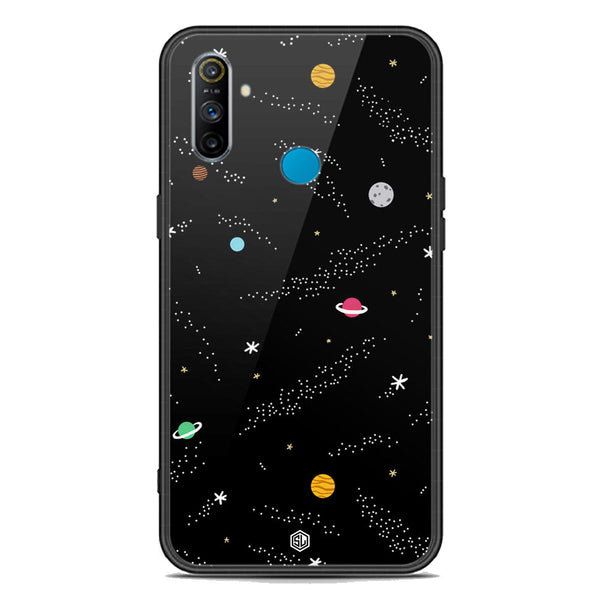 Space Series Soft Phone Case - Premium Glass Case - Design 2 - Realme C3