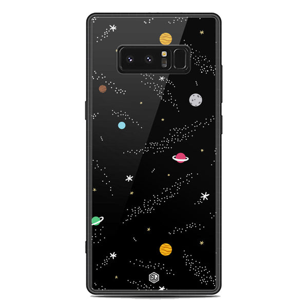 Space Series Soft Phone Case - Premium Glass Case - Design 2 - Samsung Galaxy Note 8
