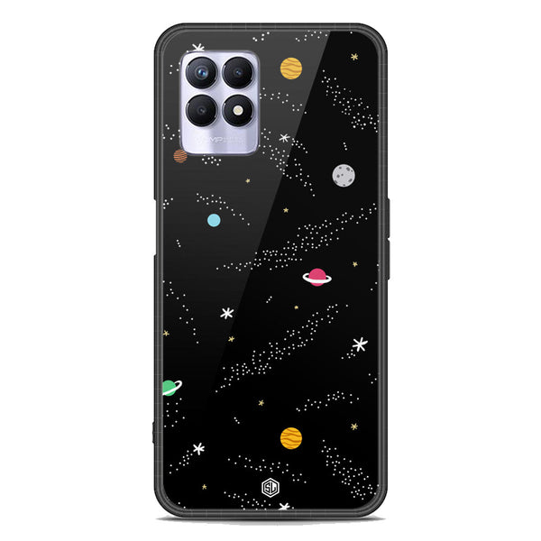 Space Series Soft Phone Case - Premium Glass Case - Design 2 - Realme 8i