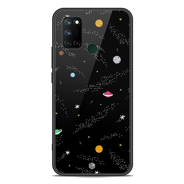 Space Series Soft Phone Case - Premium Glass Case - Design 2 - Realme 7i