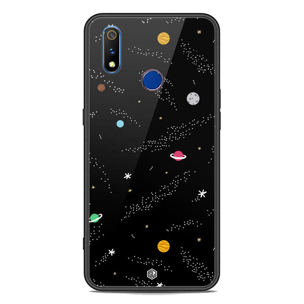 Space Series Soft Phone Case - Premium Glass Case - Design 2 - Realme 3i