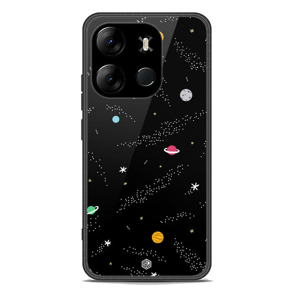 Space Series Soft Phone Case - Premium Glass Case - Design 2 - Infinix Smart 7