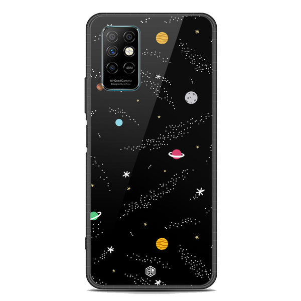 Space Series Soft Phone Case - Premium Glass Case - Design 2 - Infinix Note 8i