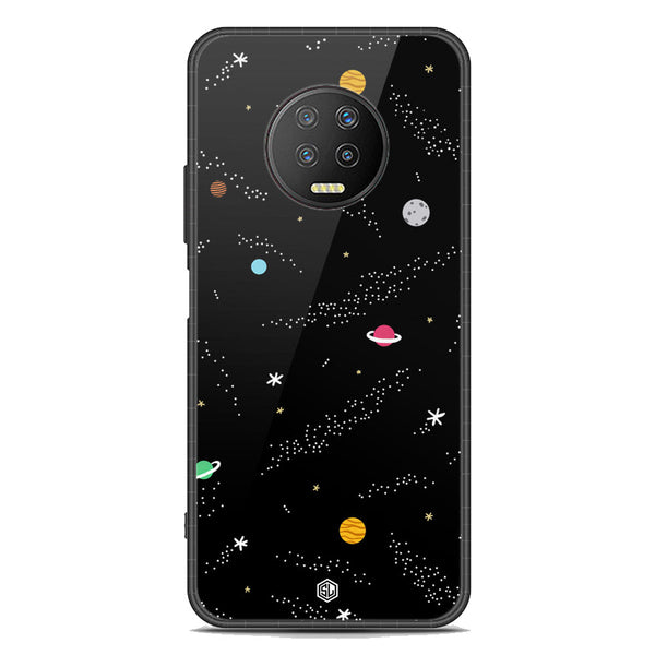 Space Series Soft Phone Case - Premium Glass Case - Design 2 - Infinix Note 7