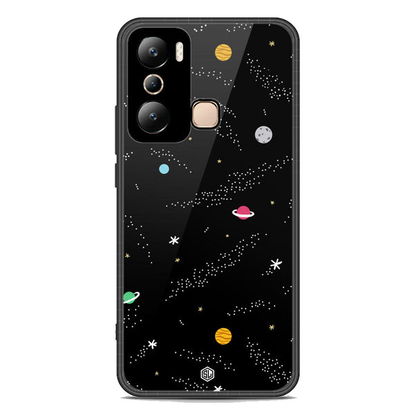 Space Series Soft Phone Case - Premium Glass Case - Design 2 - Infinix Hot 20i