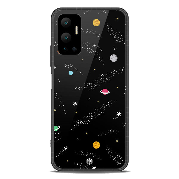 Space Series Soft Phone Case - Premium Glass Case - Design 2 - Infinix Hot 12