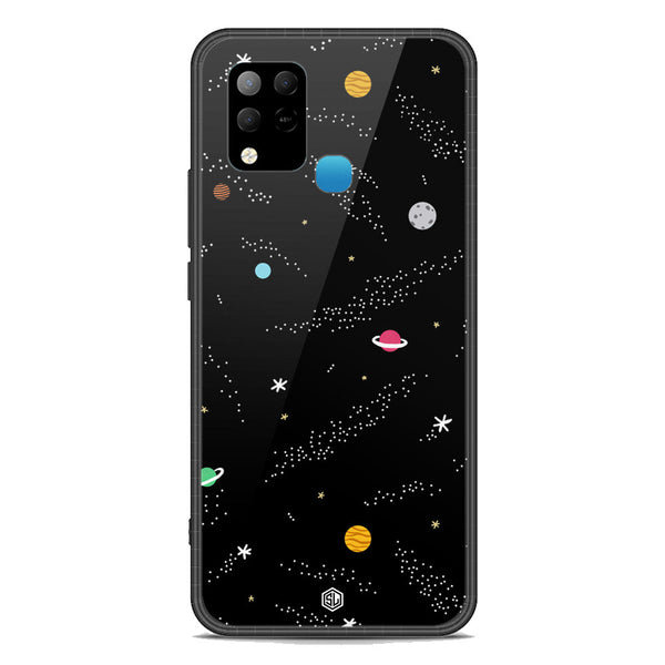 Space Series Soft Phone Case - Premium Glass Case - Design 2 - Infinix Hot 10S