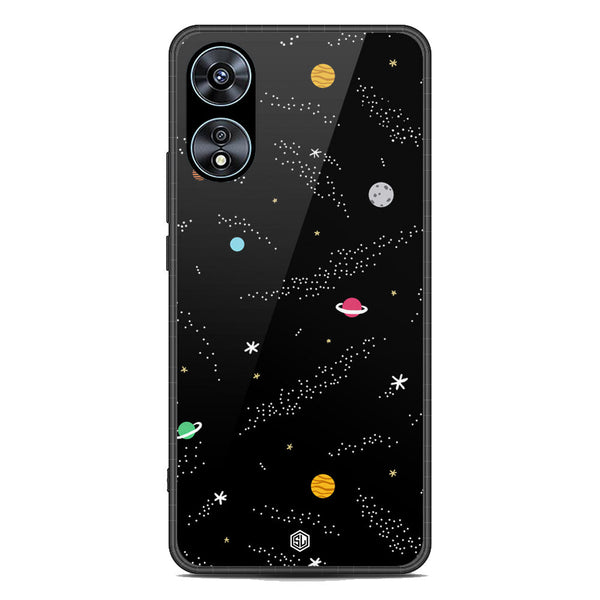Space Series Soft Phone Case - Premium Glass Case - Design 2 - Oppo A58 4G