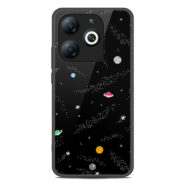 Space Series Soft Phone Case - Premium Glass Case - Design 2 - Tecno Pop 8