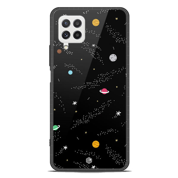 Space Series Soft Phone Case - Premium Glass Case - Design 2 - Samsung Galaxy M22