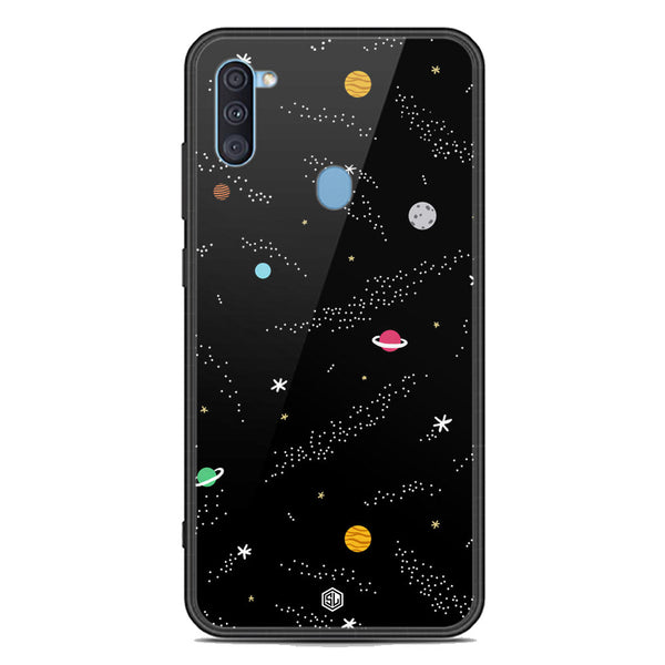 Space Series Soft Phone Case - Premium Glass Case - Design 2 - Samsung Galaxy M11