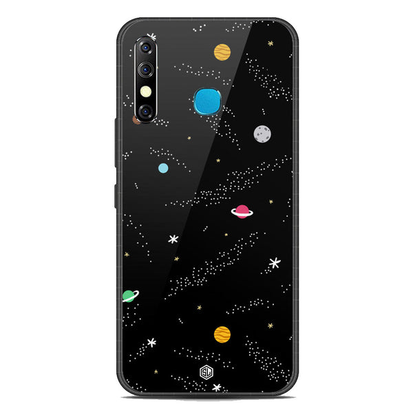 Space Series Soft Phone Case - Premium Glass Case - Design 2 - Infinix Hot 8