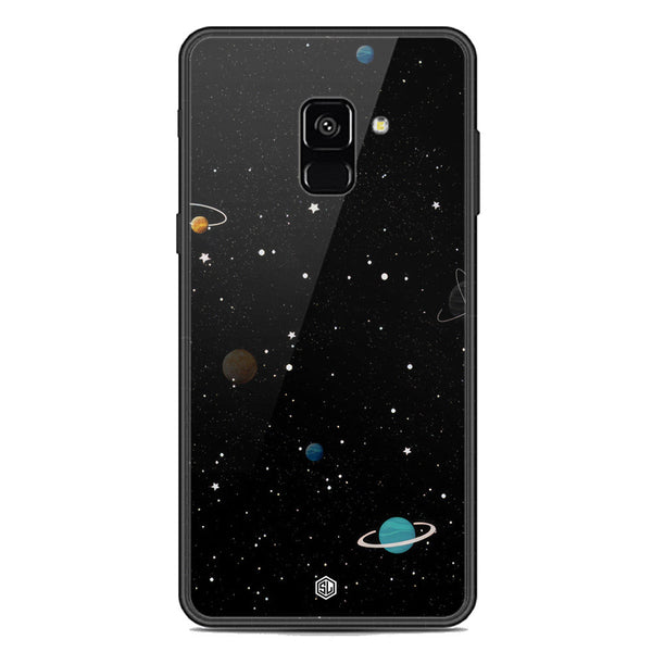 Space Series Soft Phone Case - Premium Glass Case - Design 3 - Samsung Galaxy A8 2018