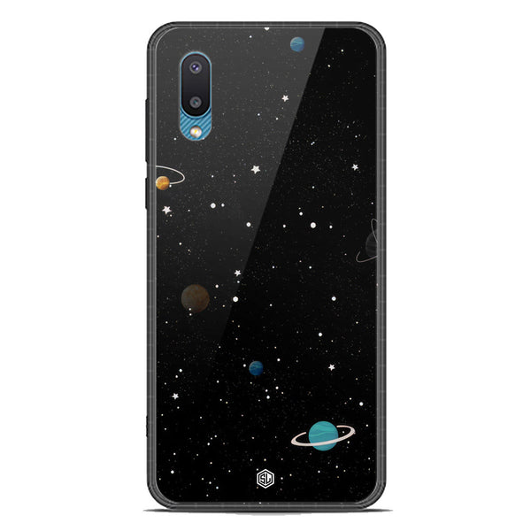 Space Series Soft Phone Case - Premium Glass Case - Design 3 - Samsung Galaxy A02