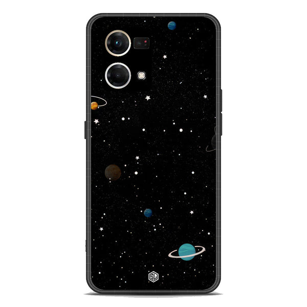 Space Series Soft Phone Case - Premium Glass Case - Design 3 - Oppo Reno 7 4G