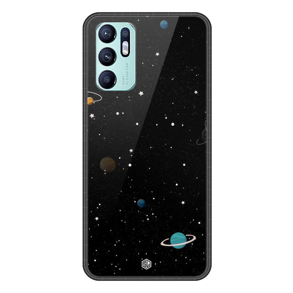 Space Series Soft Phone Case - Premium Glass Case - Design 3 - Oppo Reno 6