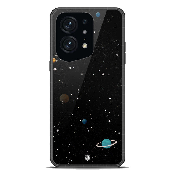 Space Series Soft Phone Case - Premium Glass Case - Design 3 - Oppo Find X5 Pro