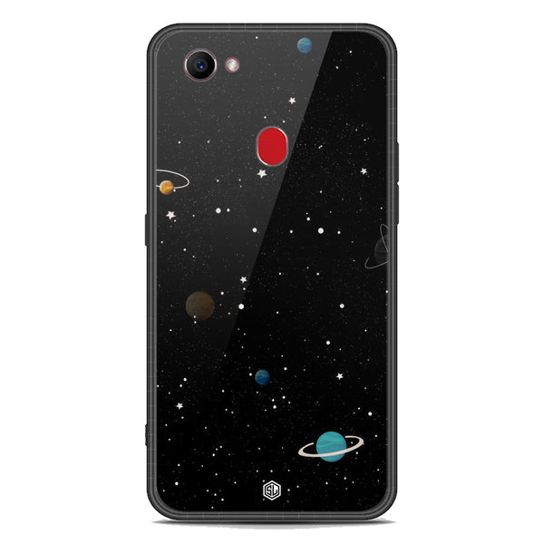 Space Series Soft Phone Case - Premium Glass Case - Design 3 - Oppo F7