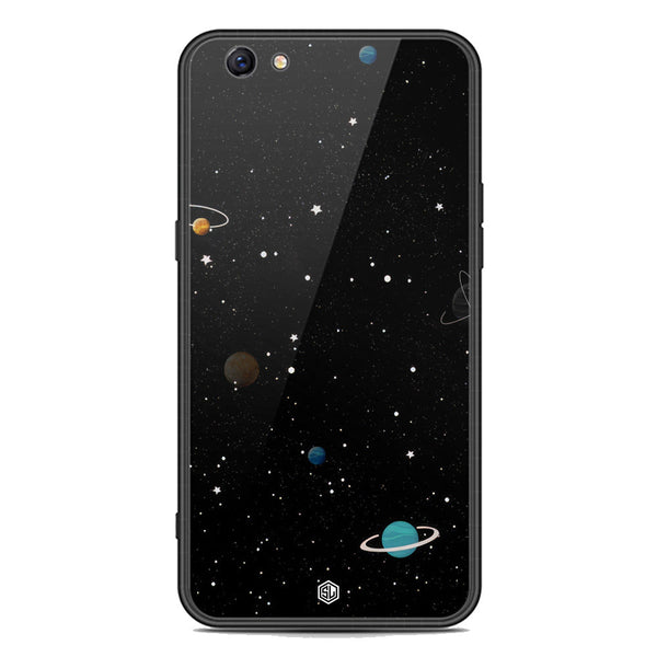 Space Series Soft Phone Case - Premium Glass Case - Design 3 - Oppo F3 Plus