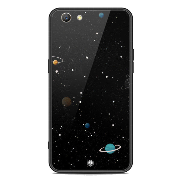 Space Series Soft Phone Case - Premium Glass Case - Design 3 - Oppo F1S