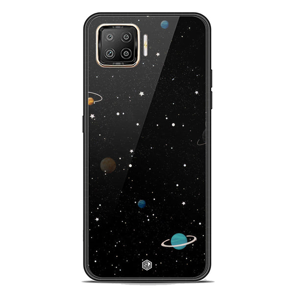 Space Series Soft Phone Case - Premium Glass Case - Design 3 - Oppo Reno 4F