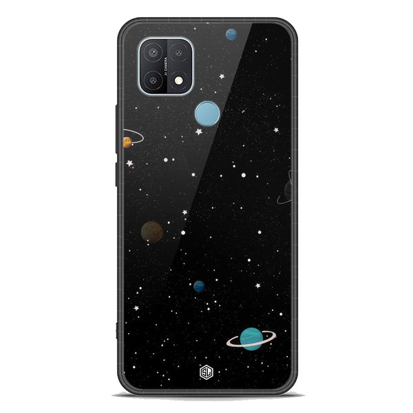 Space Series Soft Phone Case - Premium Glass Case - Design 3 - Oppo A35