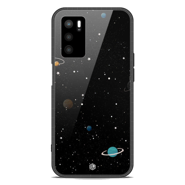 Space Series Soft Phone Case - Premium Glass Case - Design 3 - Oppo A16s