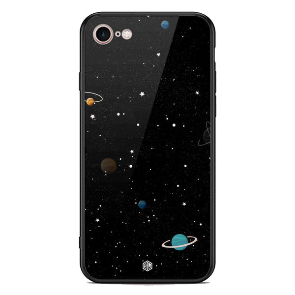 Space Series Soft Phone Case - Premium Glass Case - Design 3 - iPhone 8 / 7