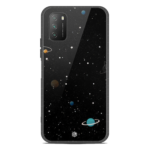 Space Series Soft Phone Case - Premium Glass Case - Design 3 - Xiaomi Poco M3
