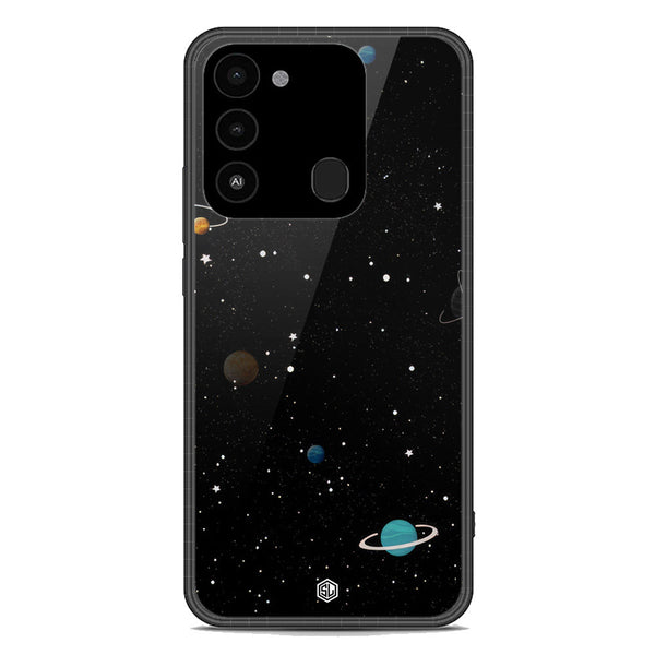 Space Series Soft Phone Case - Premium Glass Case - Design 3 - Tecno Spark 8C