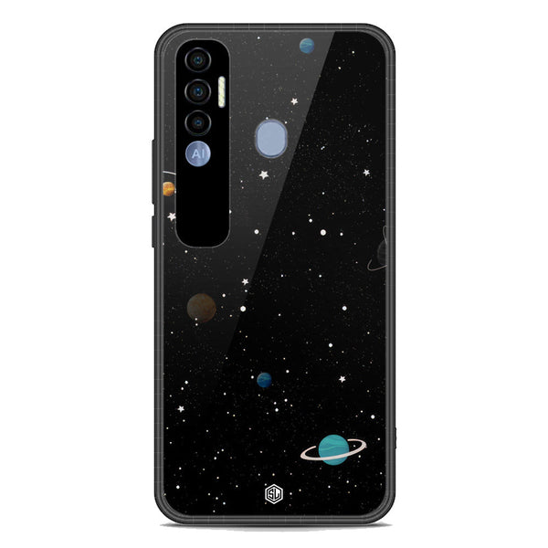 Space Series Soft Phone Case - Premium Glass Case - Design 3 - Tecno Spark 7 Pro