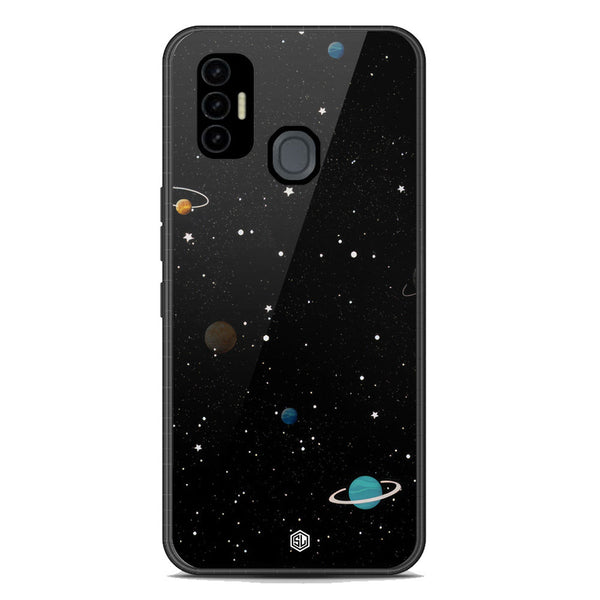 Space Series Soft Phone Case - Premium Glass Case - Design 3 - Tecno Spark 7