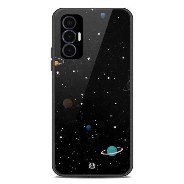 Space Series Soft Phone Case - Premium Glass Case - Design 3 - Tecno Pova 3