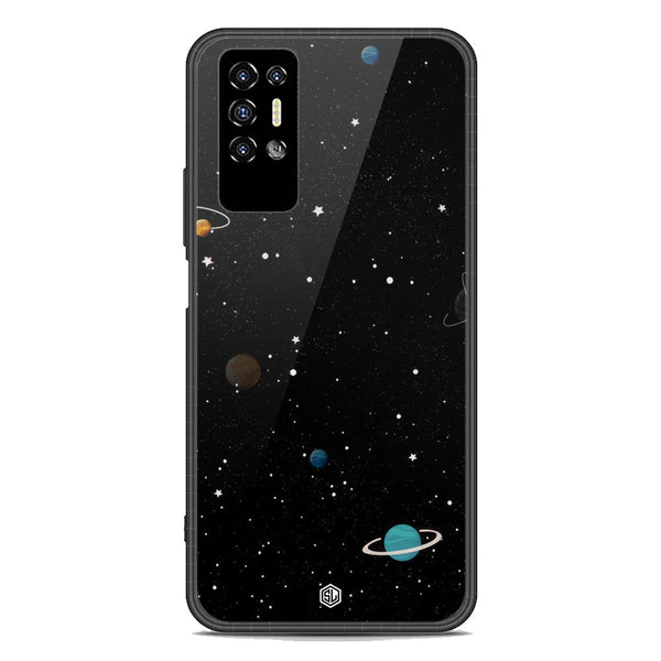 Space Series Soft Phone Case - Premium Glass Case - Design 3 - Tecno Pova 2