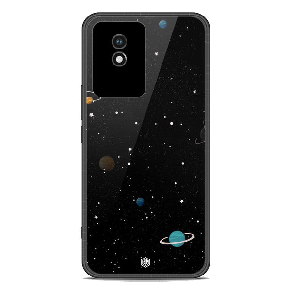 Space Series Soft Phone Case - Premium Glass Case - Design 3 - Vivo Y02A