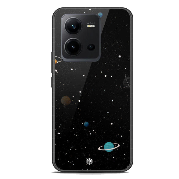 Space Series Soft Phone Case - Premium Glass Case - Design 3 - Vivo V25e