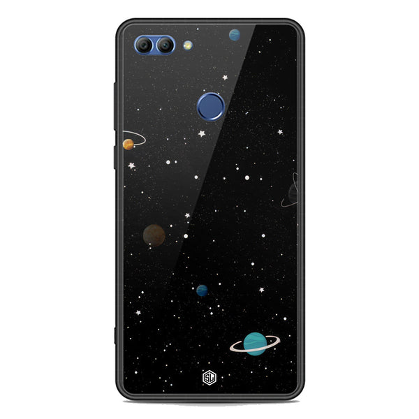 Space Series Soft Phone Case - Premium Glass Case - Design 3 - Huawei Y9 2018