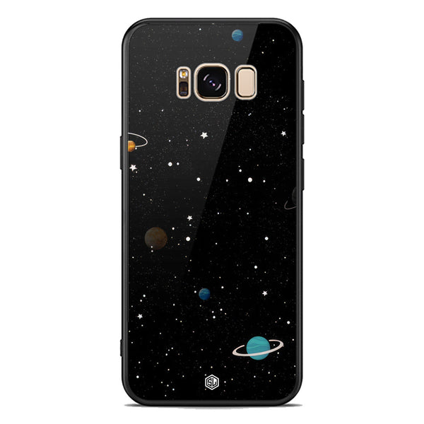 Space Series Soft Phone Case - Premium Glass Case - Design 3 - Samsung Galaxy S8