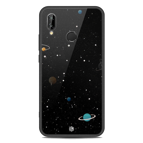 Space Series Soft Phone Case - Premium Glass Case - Design 3 - Huawei P20 Lite