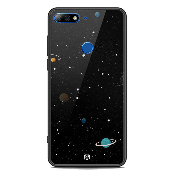 Space Series Soft Phone Case - Premium Glass Case - Design 3 - Huawei Honor 7C