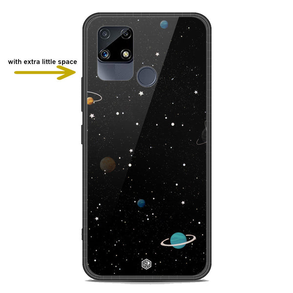 Space Series Soft Phone Case - Premium Glass Case - Design 3 - Realme C25s