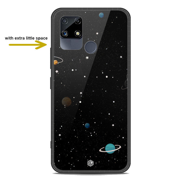 Space Series Soft Phone Case - Premium Glass Case - Design 3 - Realme C15