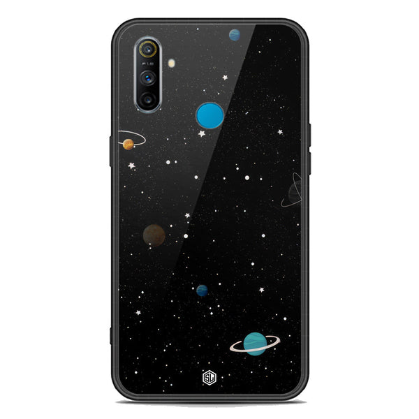 Space Series Soft Phone Case - Premium Glass Case - Design 3 - Realme C3