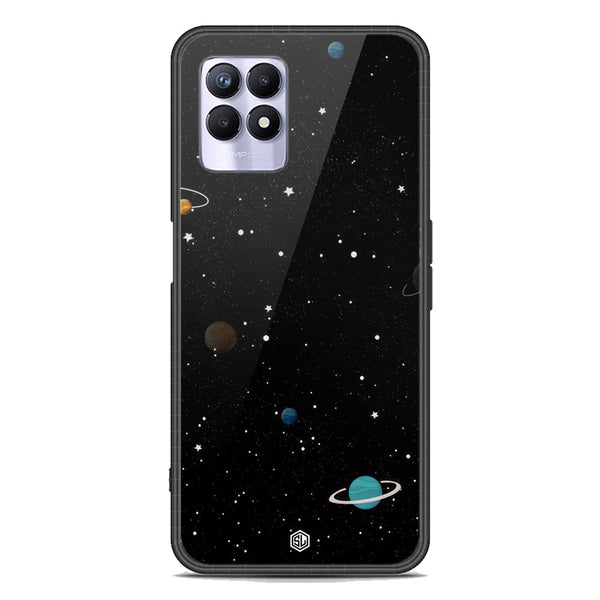 Space Series Soft Phone Case - Premium Glass Case - Design 3 - Realme 8i