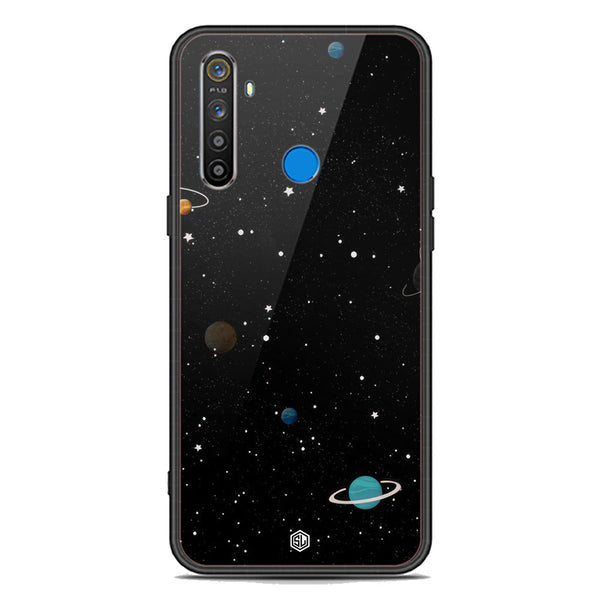 Space Series Soft Phone Case - Premium Glass Case - Design 3 - Realme 5i