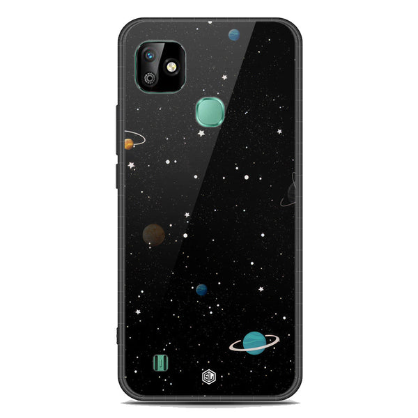Space Series Soft Phone Case - Premium Glass Case - Design 3 - Infinix Smart HD 2021