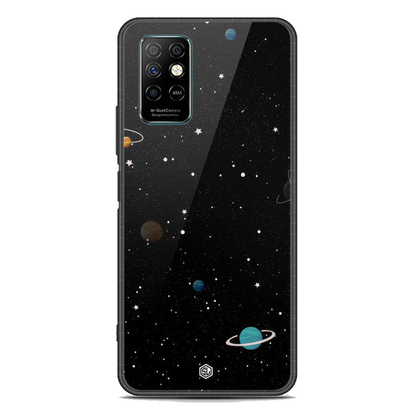 Space Series Soft Phone Case - Premium Glass Case - Design 3 - Infinix Note 8i
