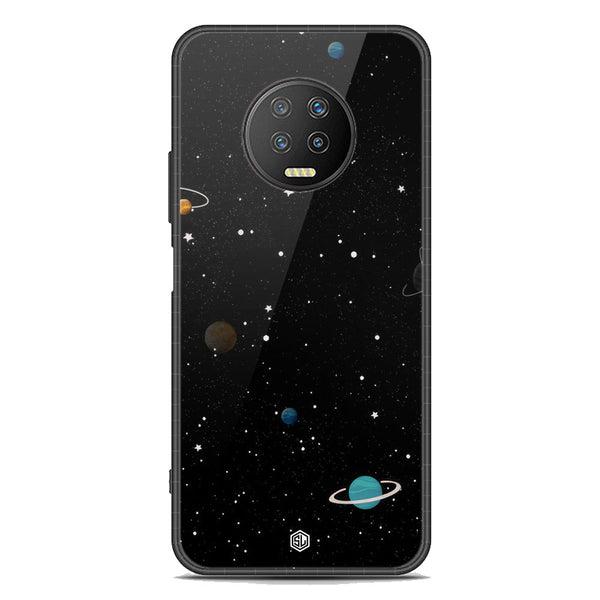 Space Series Soft Phone Case - Premium Glass Case - Design 3 - Infinix Note 7